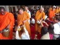 Lao New year of San Diego, California 2013  Buddhist monk  alm Buddharam market Temple MAH09288