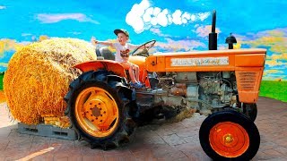 Max with Tractor at the park
