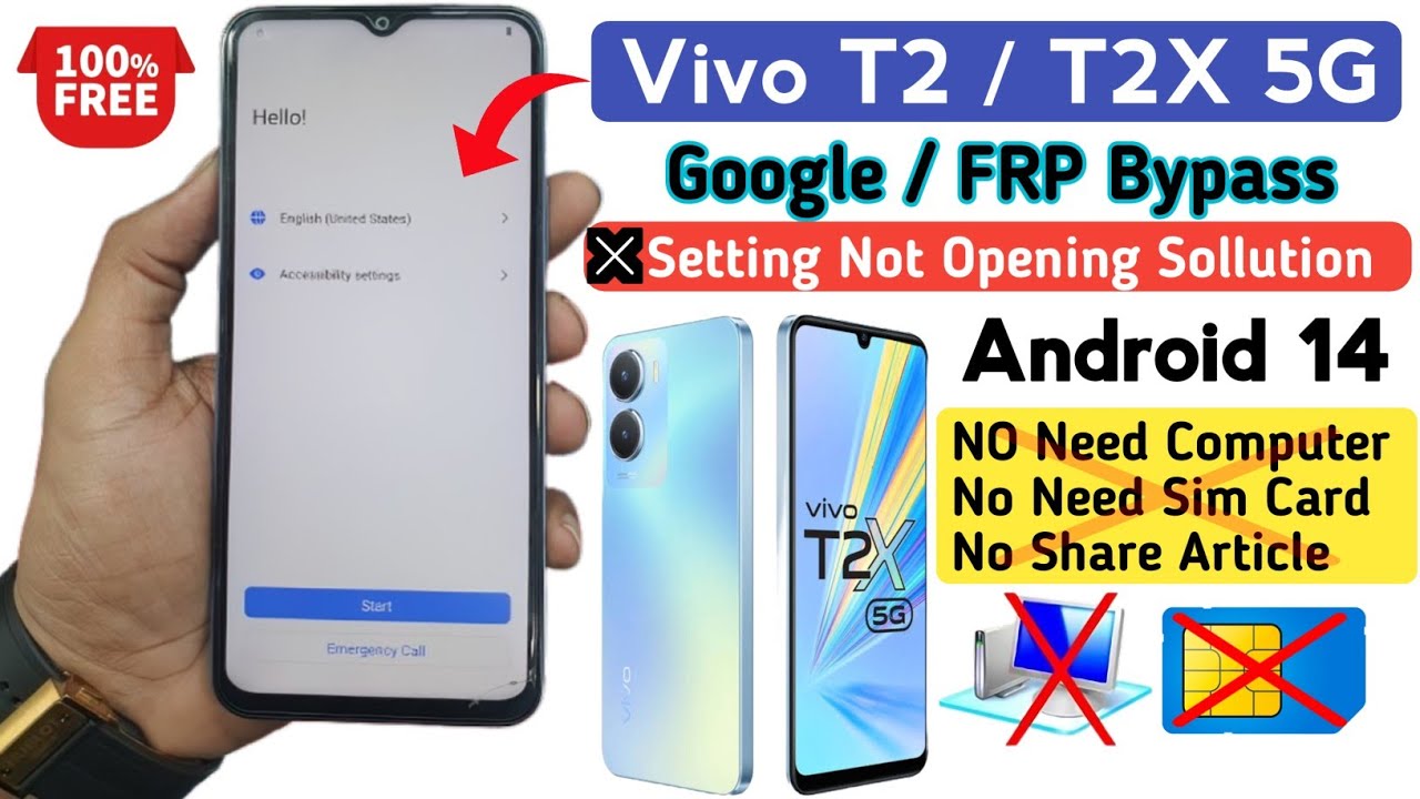 Vivo T2X 5G FRP Bypass Android 14 | Setting Not Opening Vivo T2X 5G FRP Bypass Android 14 | Setting Not Opening