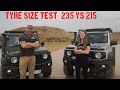 Tyre Size Test :235 vs 215