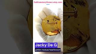 Rare Vintage Versace-Inspired Jacky De G Paris Medusa Head Brooch