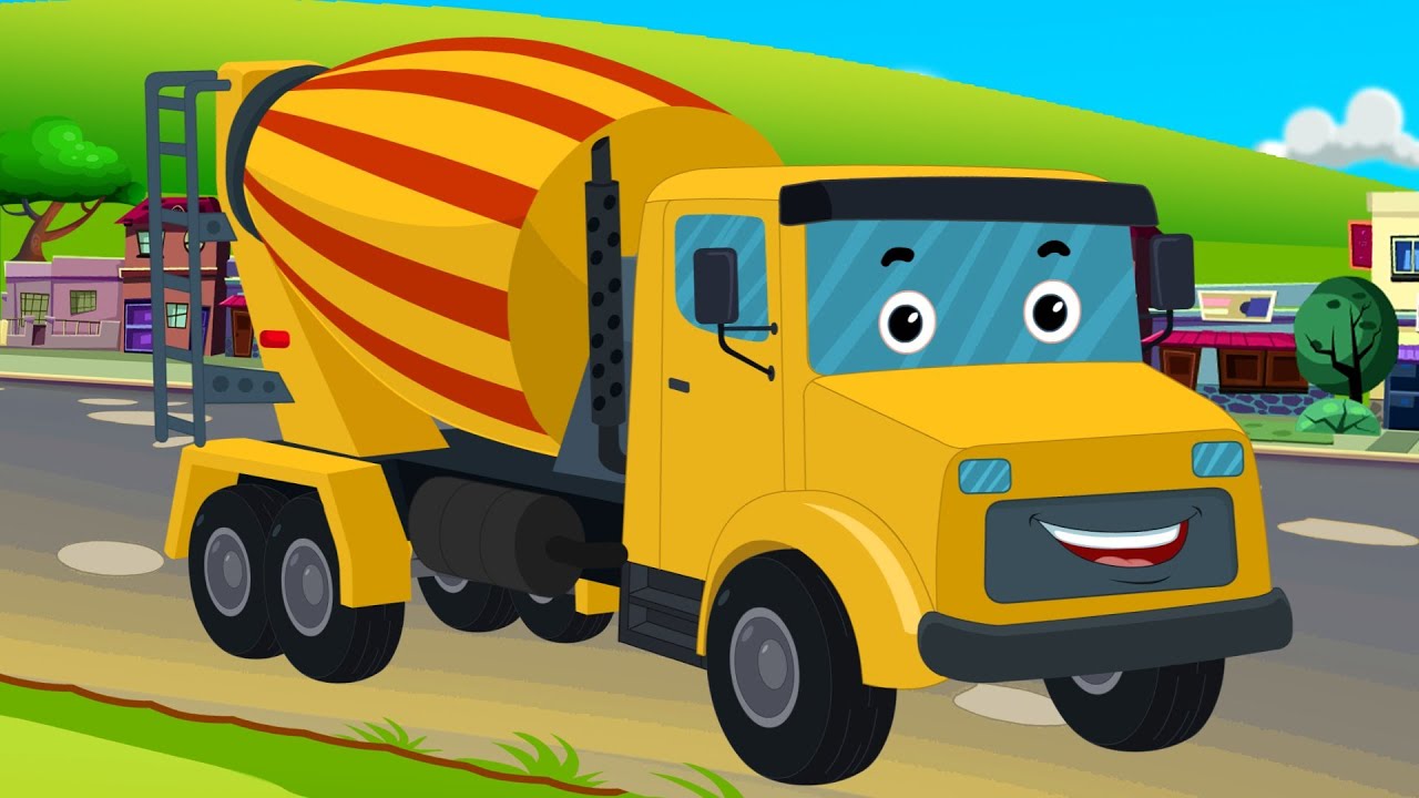 Kids Channel Cement Mixer - YouTube