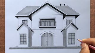 How To Draw A House In 1-Point Perspective
