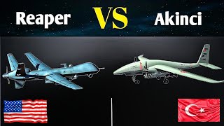 MQ-9 Reaper VS Bayraktar Akinci Combat Drone | Turkish Vs America's Military Dro