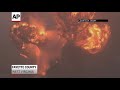 Raw: Large Flames Near WV Train Derailment