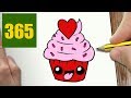hur man ritar CUPCAKE I KÄRLEK KAWAII STEG FÖR STEG - kawaii ritningar lätt