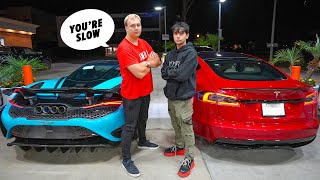 Tesla Model S Plaid Vs Mclaren 765Lt Drag Race