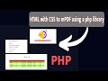 How to create HTML CSS with mPDF PHP Library