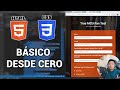 HTML y CSS básico desde cero | Aprende programación web en vivo | Como crear una página web de cero