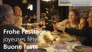 Frohe Festtage wünschen euch eure Bauern - Weihnachtsgruss von Bauern Unternehmen
