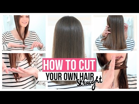 HOW TO CUT YOUR OWN HAIR STRAIGHT - YouTube