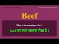 Beef meaning in Hindi | Beef ka kya matlab hota hai | daily use English words