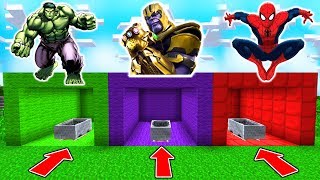 WÄHLE NICHT DAS FALSCHE MINECART! (THANOS, HULK, SPIDER MAN)