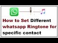How to Set whatsapp ringtone for specific contact