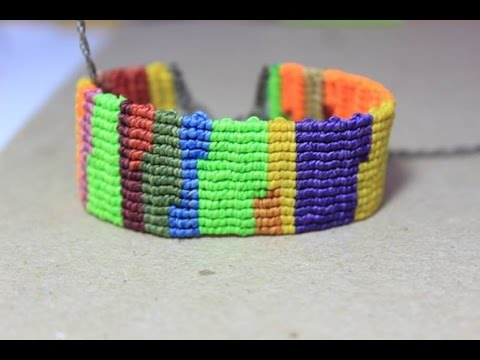 pulseras de macrame anchas