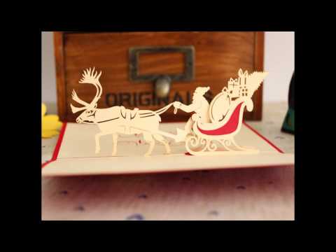 3d открытка новый год