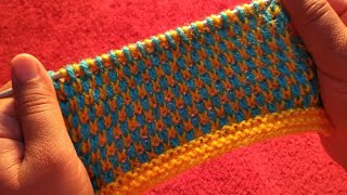 Easy two colours knitting design||ladies and kids sweater||latest||hindi (english subtitles).