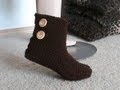 Watch Crocheted Bootie Slipper Tutorial For Beginners, Super Easy! Video