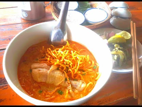 ข้าวซอยน่องไก่ ลุงจ่า เกาะคา อาหารดังภาคเหนือ วิวติดแม่น้ำวัง รสชาติเข้มข้น ทางไปวัดพระธาตุลำปางหลวง