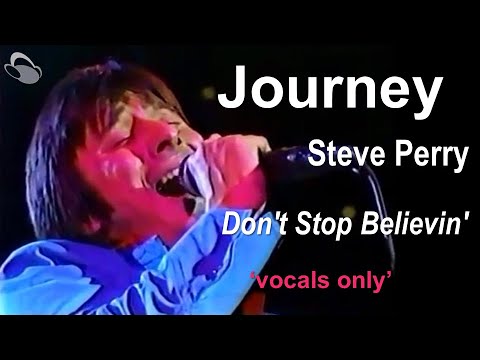 Journey - Don&#039;t Stop Believin&#039; [vocals only (live video w/ studio vocal/guitar)]
