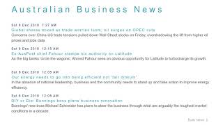 Business News Headlines for 8 Dec 2018 - 6 PM Edition