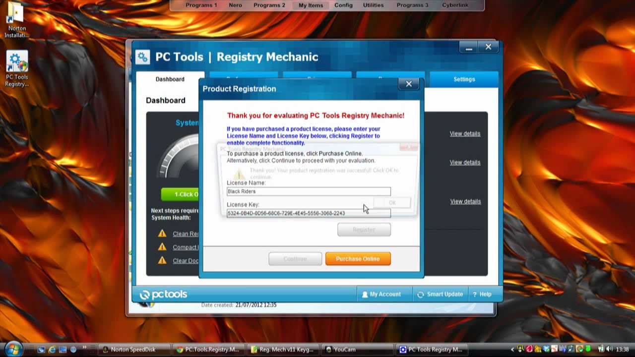PC Tools Registry Mechanic 2012 v11.0.0.277 With Serial (Fully Registered).