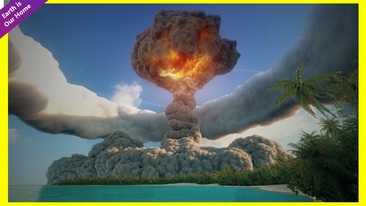 H-bomb test explosion on bikini