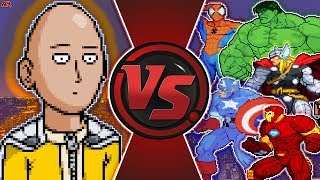 ONE PUNCH MAN vs AVENGERS! (Saitama vs Hulk, Thor, Spider-Man & More) Cartoon Fight Club Episode 275