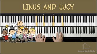 Linus And Lucy Peanuts Theme Song - Intermediate Level Piano Solo