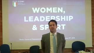 Michele Sciscioli al Seminario “Women, Leadership & Sport” 1 Michele Sciscioli al Seminario “Women, Leadership & Sport” 1