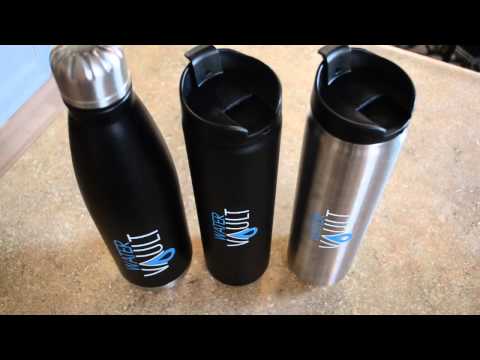 WaterVault Double Wall Vacuum Insulated Sports Tumbler, 18/8 Stainless Steel Water Bottle