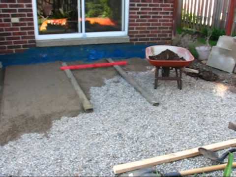 Patio Phase 2 Second Layer Of Sand And Stone Chips YouTube