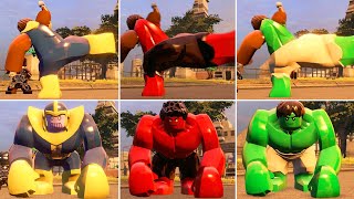 All Big-Fig Characters Perform Gorilla Girl Transform Animation In Lego Marvels Avengers
