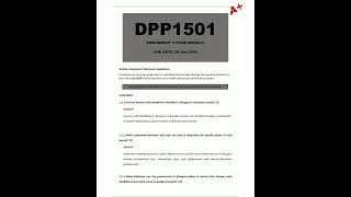 Dpp1501 Ignment 3 Detailed Answers Year Module Due 29 July 2024