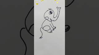 How To Draw Elephant From Number 6