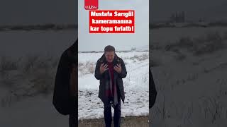 Mustafa Sarıgül Kameramanına Kar Topu Fırlattı
