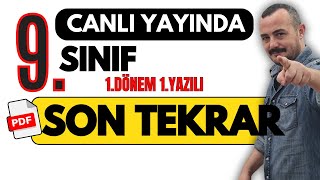 9.Sınıf 1.Dönem 1. Ortak Yazılı Son Tekrar