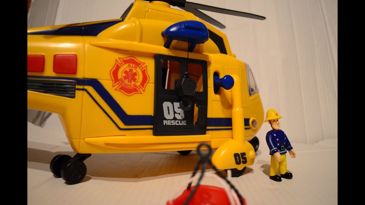 Fireman Sam Rescue helicopter Toy Add on Review - YouTube