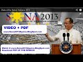 SONA 2013 State of the Nation Address Benigno Aquino Tagalog English Video And PDF Transcript