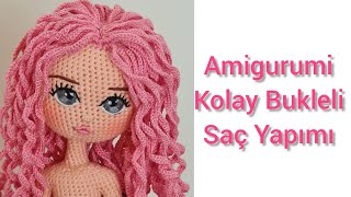 Amigurumi Bebeklerde Çok Kolay Örgü Bukleli Saç Yapımı #dollhair #amigurumihair