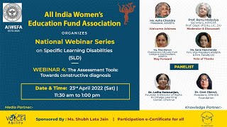 NATIONAL WEBINAR SERIES ON Specific Learning Disabilities (Dyslexia) Webinar:4