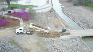 Washout at Pump Station Bridge Repairs - March 22, 2017