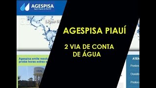2 Via Agespisa Pi Emissão Rápida Da 2 Via De Conta