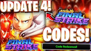 Upd 4 All One Punch Man Opm Update 4 Codes For Afs Roblox Anime Final Strike Codes