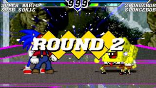 Mfx2 Mugen Second Rematchmario & Sonic Vs Spongebobx2
