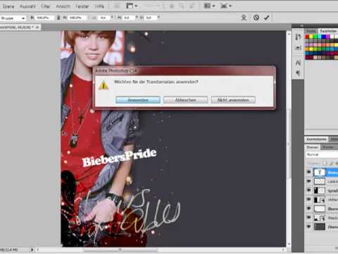 Editing a Justin Bieber Wallpaper