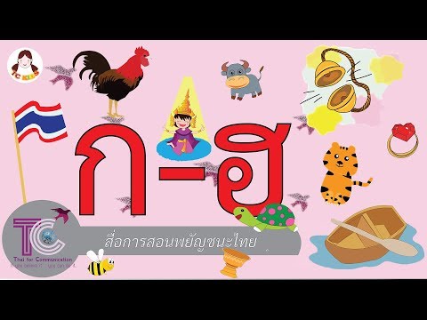 ฝึกอ่านพยัญชนะไทย ก ไก่ ถึง ฮ นกฮูก