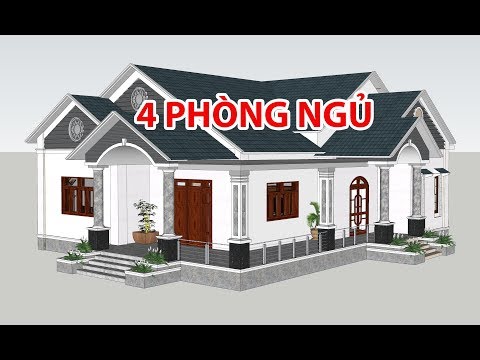 GỢI Ý MẪU NHÀ VƯỜN MÁI THÁI 4 PHÒNG NGỦ ĐƠN GIẢN ĐẸP | KIẾN TRÚC NHÀ VIỆT