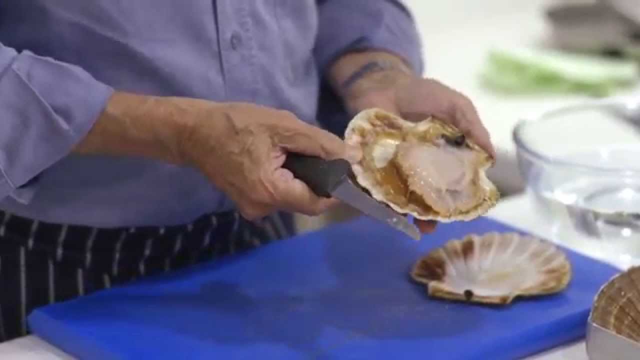 Scallops in Vermouth from The Essence of French Cooking YouTube