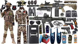 Special Police Weapon Toy Set Unboxing,Arp9 Submachine Gun,M416 Rifle,Aug Ault Rifle,Glock Pistol